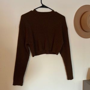 Forever 21 Cropped Ribbed Sweater Top